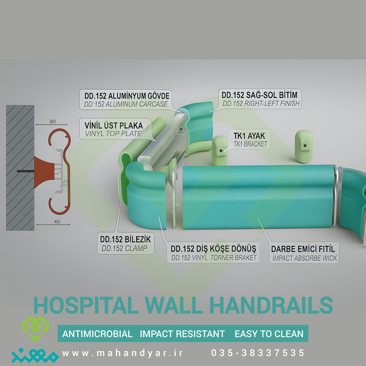 هندریل دستگیره کمکی بیمارستانی