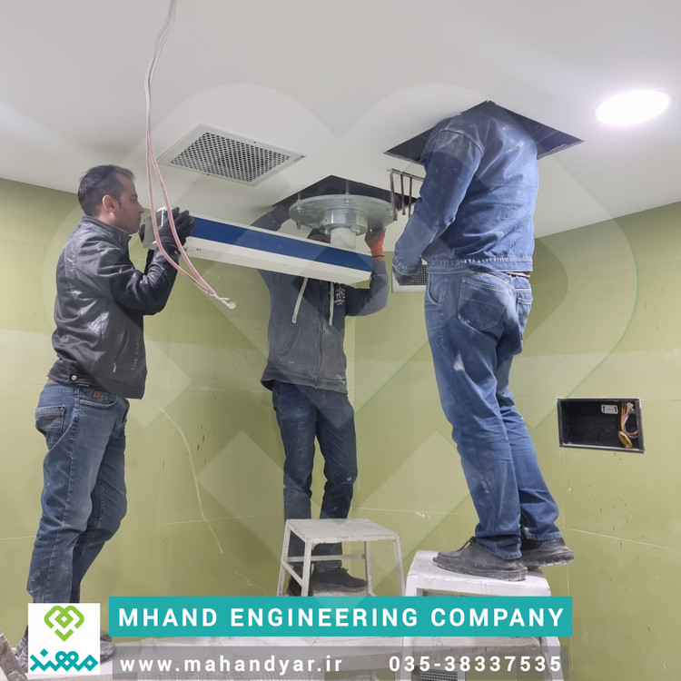نصب ستون سقفی بیمارستانی